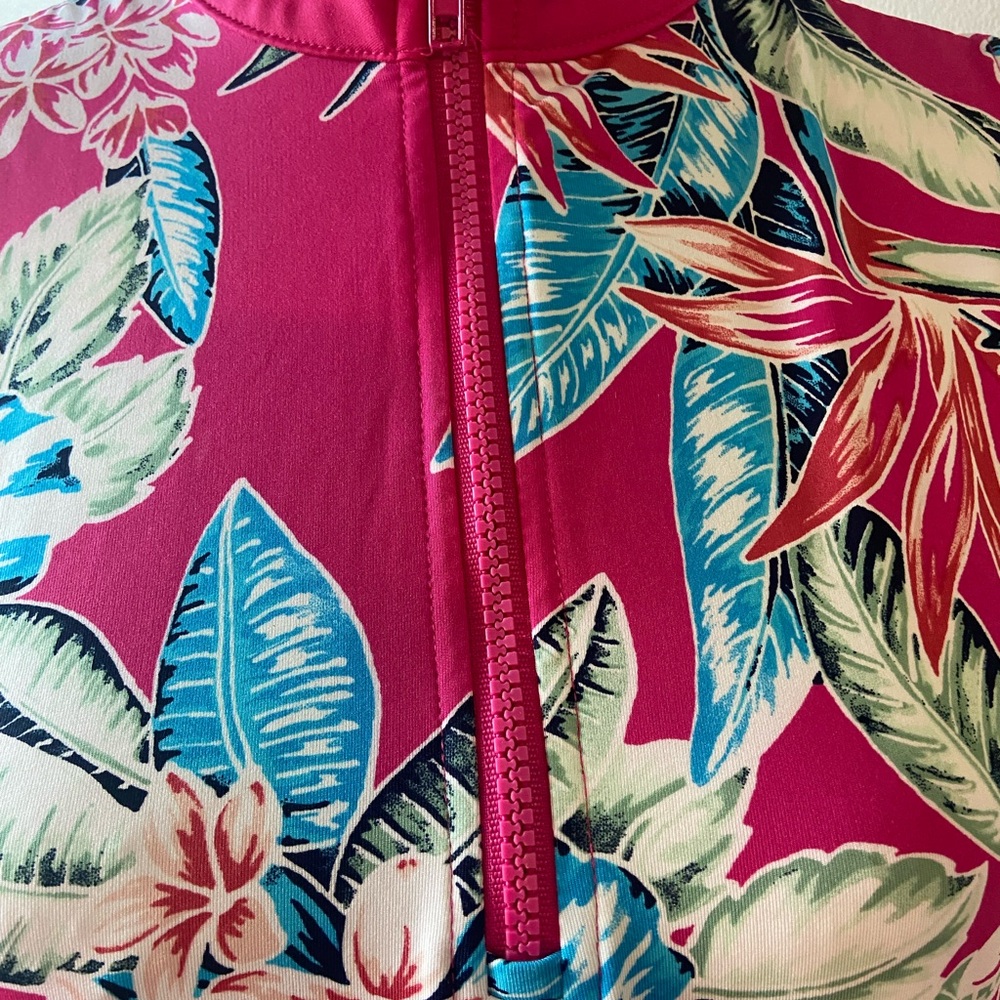 Tommy Bahama Sz M Pink and Blue Floral Women’s Mini Dress - Picture 6 of 11